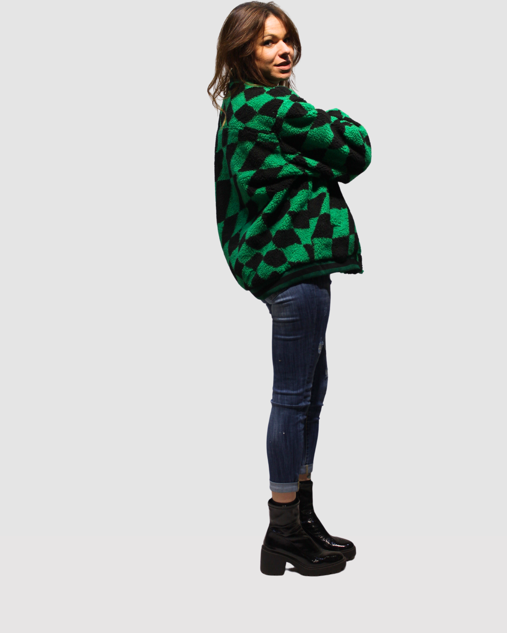 Chaqueta efecto peluche