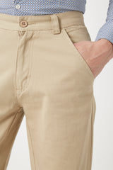 Pantalón recto hombre, pantalones algodón casual, diseño clásico, bolsillos laterales, suave, ligero, confortable, estilo oficina, color beige, talla 38, look versátil diario, fácil de combinar, ✅Entrega 24/48h