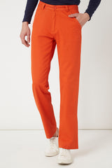 Pantalón recto casual hombre, estilo clásico, algodón suave, bolsillos laterales, fit cómodo, ideal día a día, color naranja, talla 38 disponible, look versátil oficina, fácil combinar ✅Entrega 24/48h