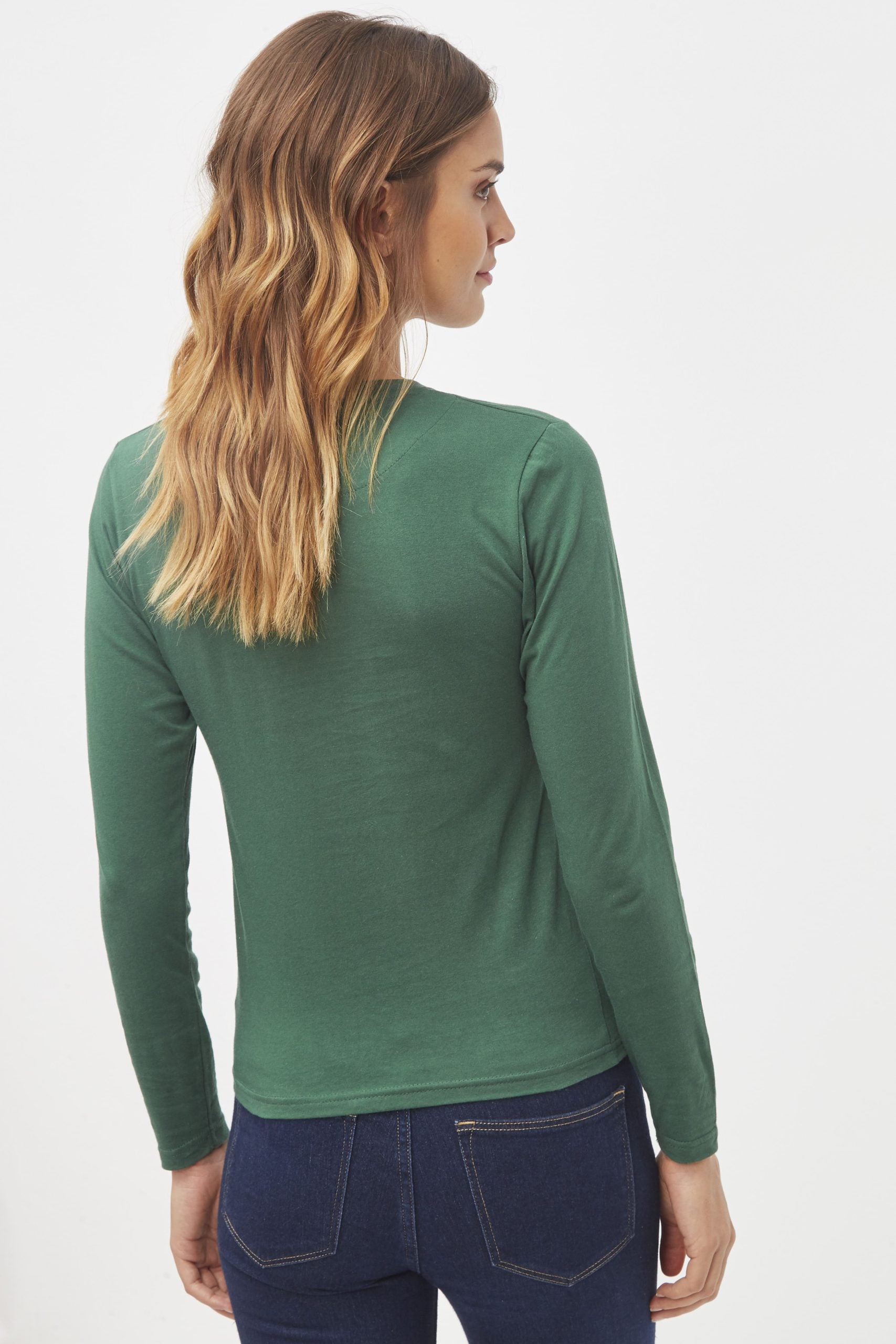 Camiseta infantil manga larga top playera algodón diseño casual cuello redondo color verde talla L cómoda ligera ideal diario escolar entretiempo ✅Entrega 24/48h