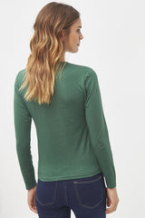 Camiseta infantil manga larga top playera algodón diseño casual cuello redondo color verde talla L cómoda ligera ideal diario escolar entretiempo ✅Entrega 24/48h