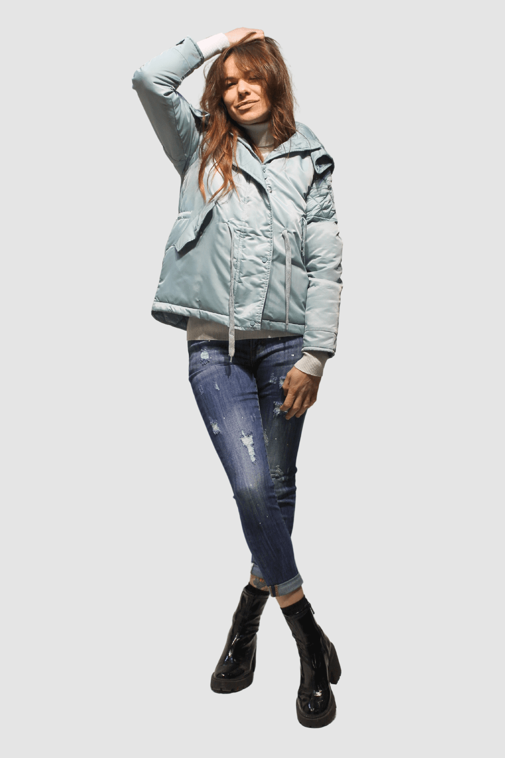 Chaqueta acolchada mujer, anorak impermeable, tejido técnico, capucha, bolsillos, corte recto, estilo casual, color azul, manga larga, ajustable cintura, talla S, ligera y cómoda ✅Entrega 24/48h