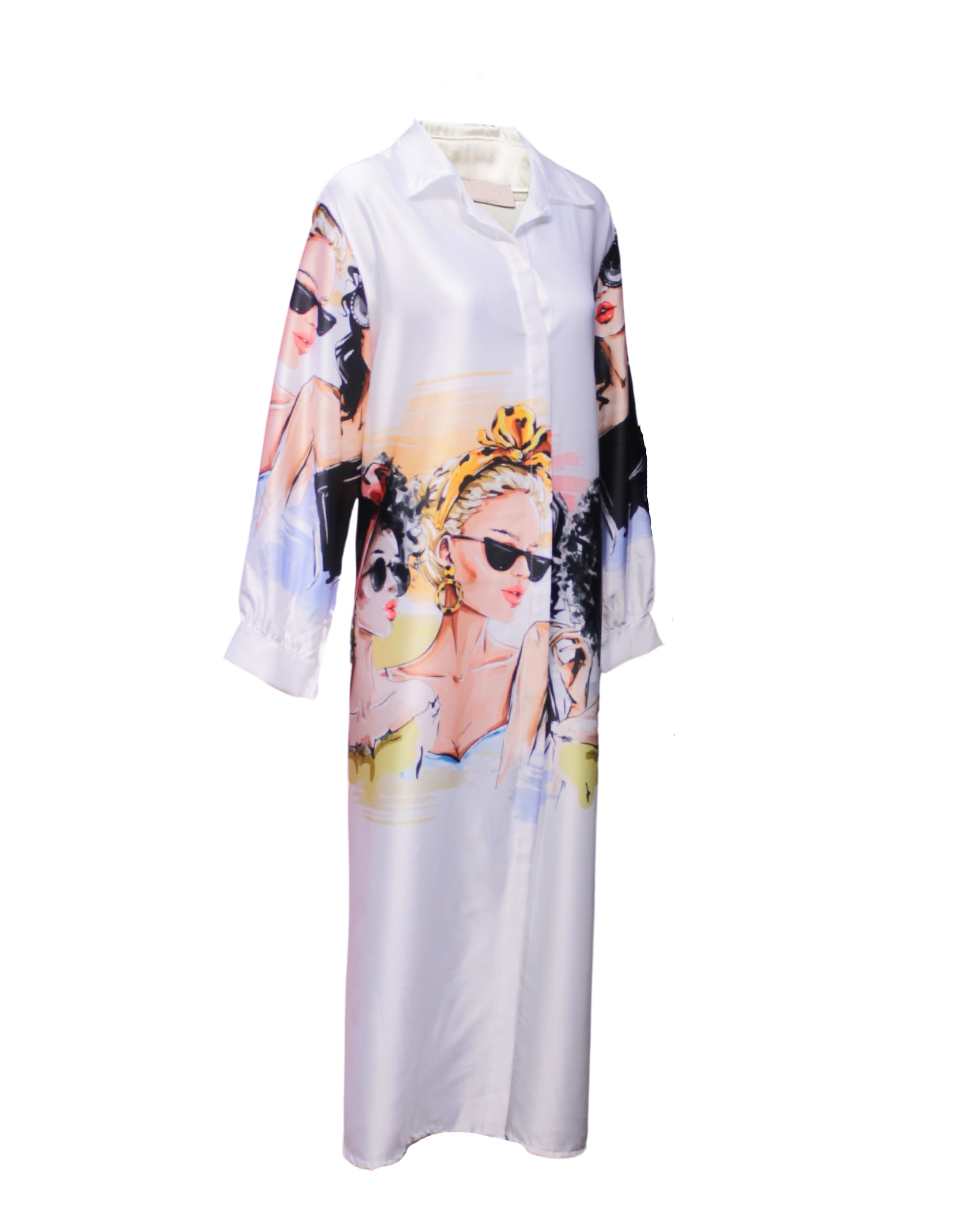 Vestido camisero largo