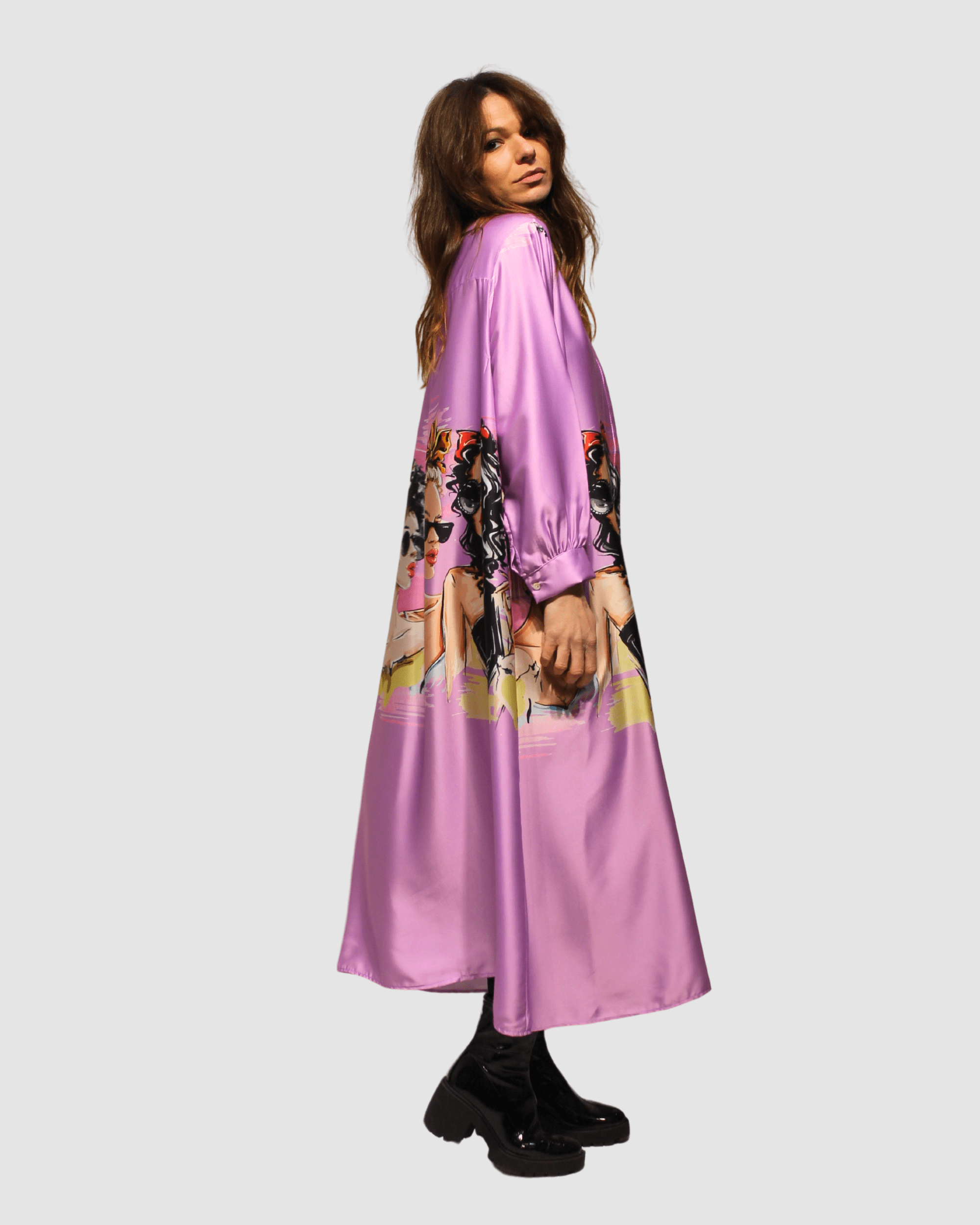 Vestido camisero largo