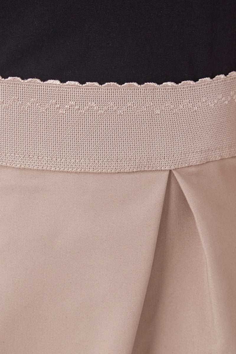 Falda recta mujer, skirt, outfit Tanna 3149, cintura elástica, encaje elegante en el bajo, cierre cremallera trasero, cómoda y versátil, marrón, talla 36, ideal primavera verano oficina o eventos ✅Entrega 24/48h