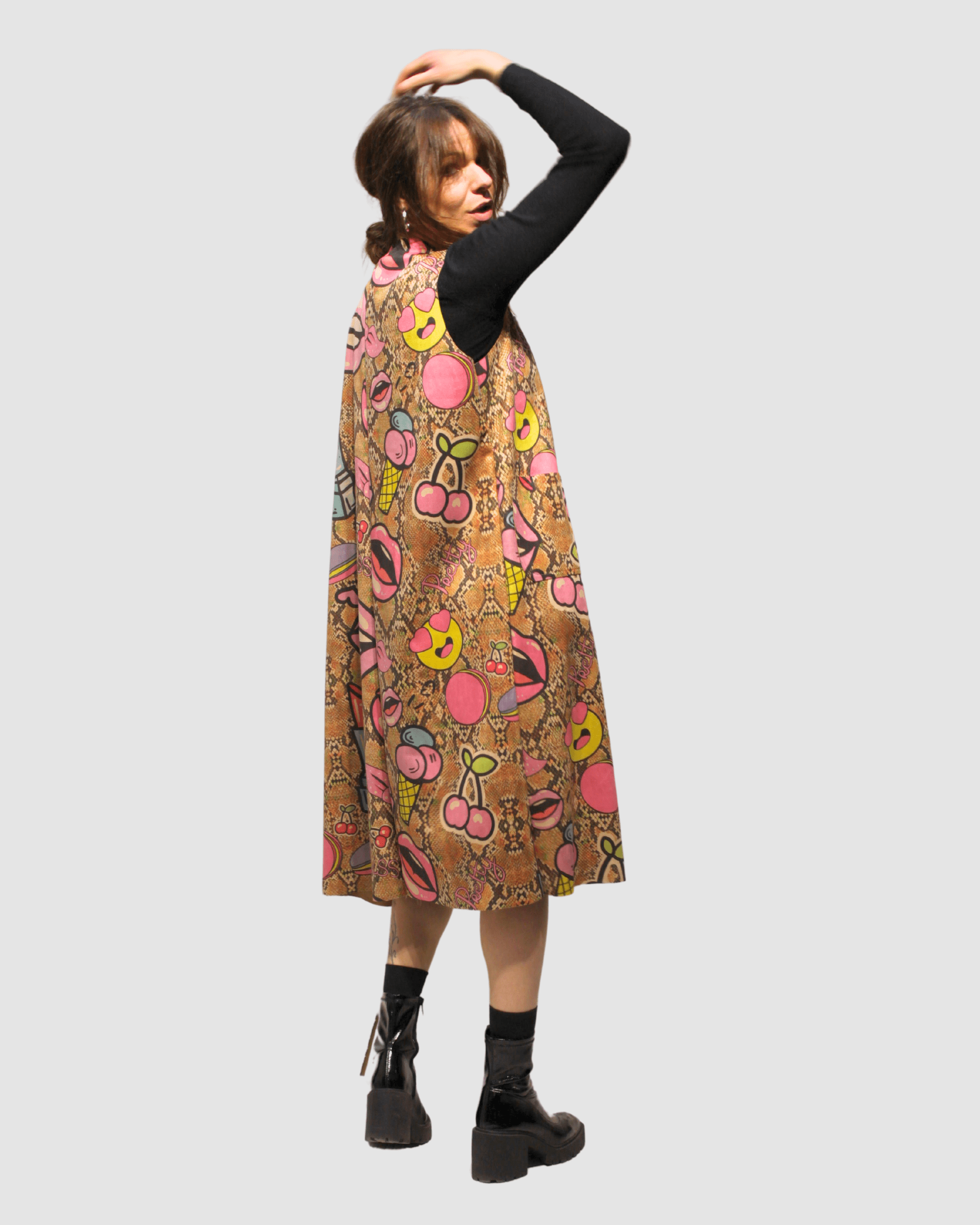 Chaleco antelina estampado
