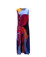 Vestido largo plisado