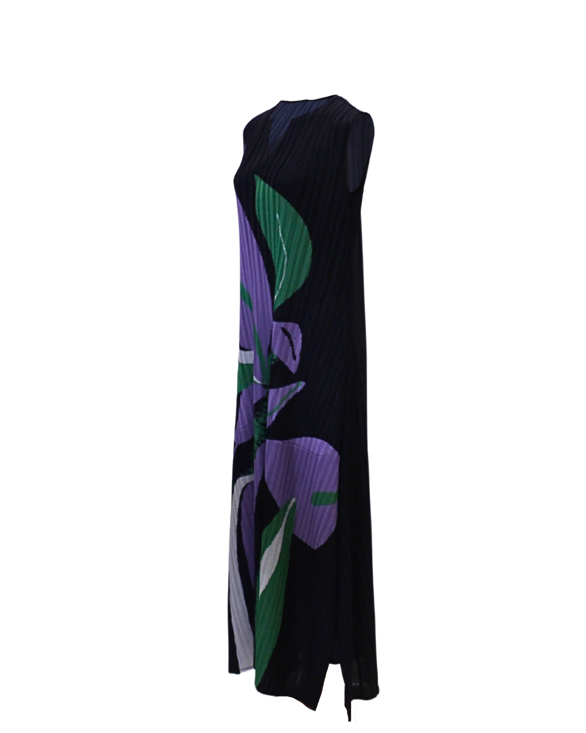 Vestido largo plisado
