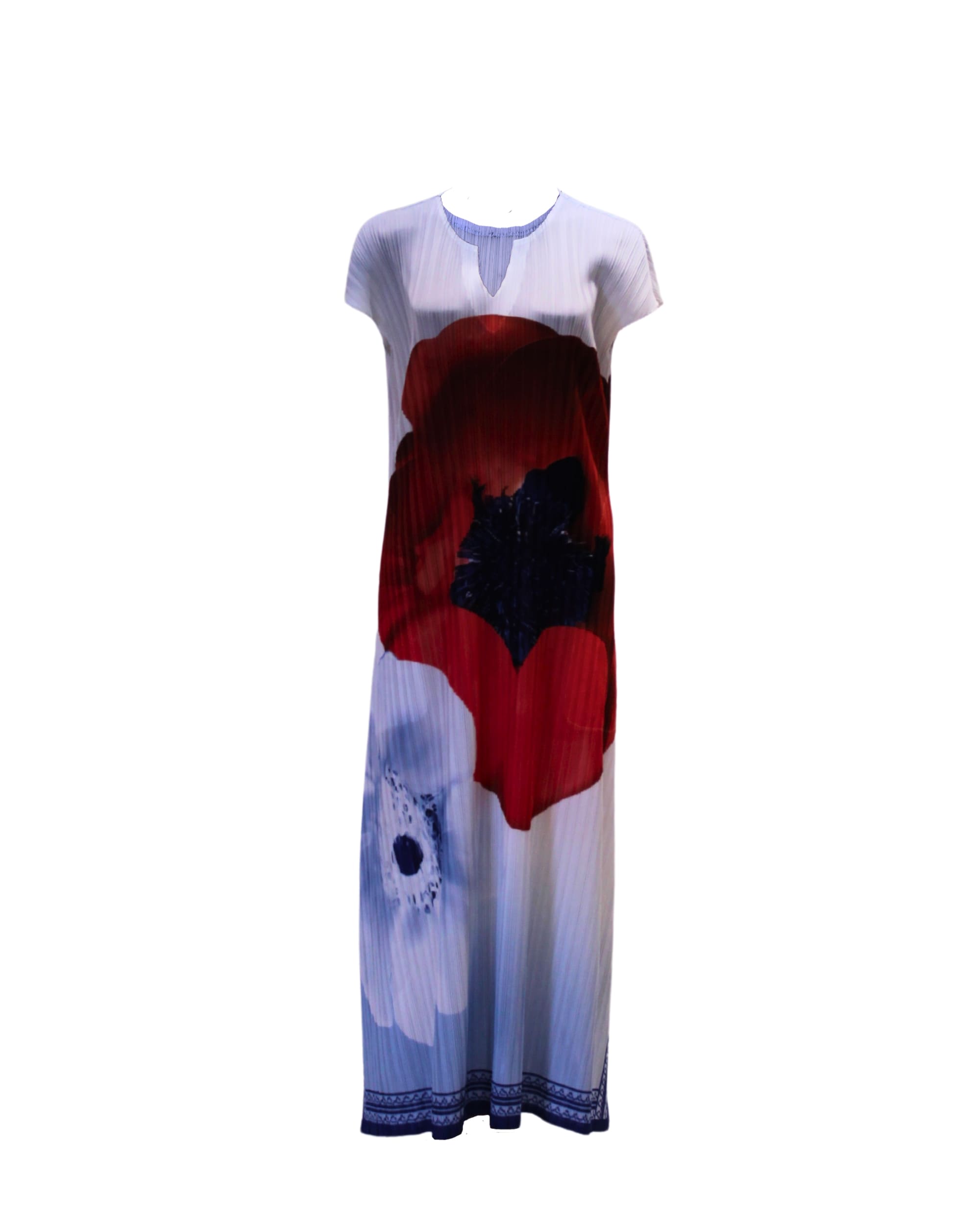 Vestido estampado largo