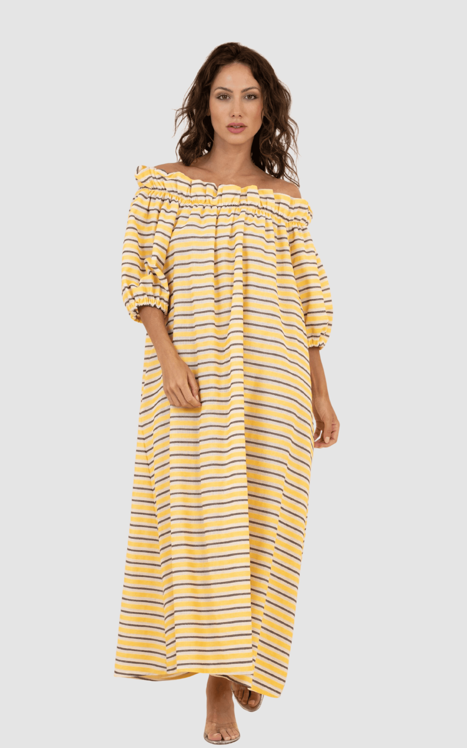 Vestido largo casual, vestido de tirantes, rayas a la moda, corte ajustado, cómodo y elegante, disponible en tallas reales. Perfecto para ocasiones informales. ✅Entrega 24/48h