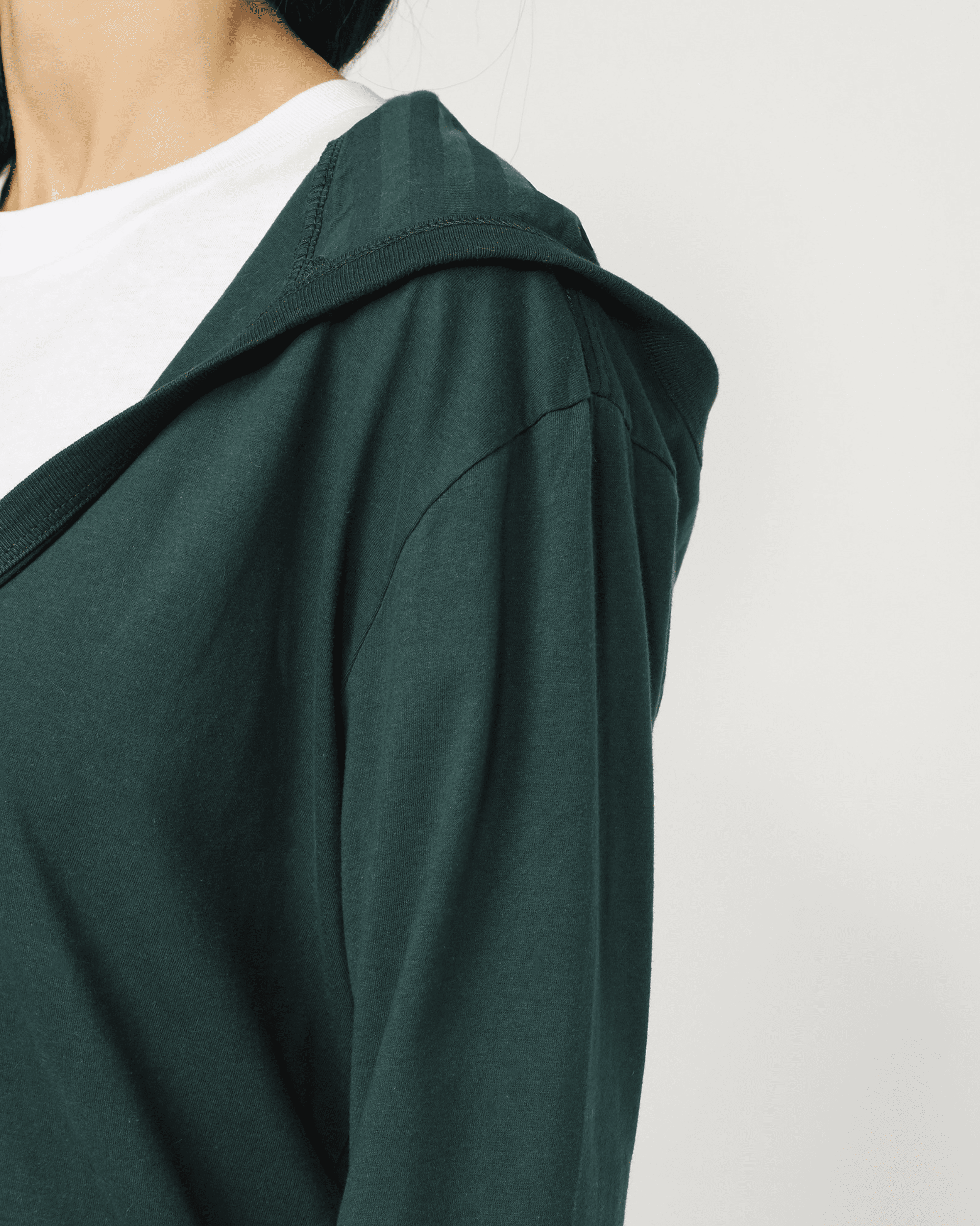 Cardigan mujer casual, suéter abierto con capucha, bolsillos, botones frontales, tejido suave, ribete azul, color verde, cómodo, talla L, look moderno y fácil de combinar ✅Entrega 24/48h