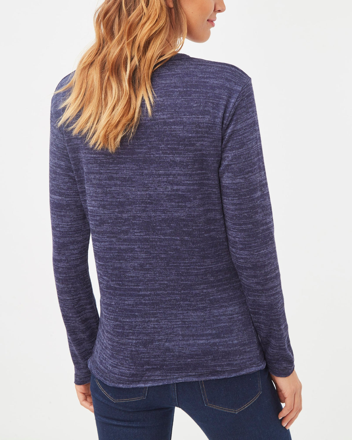 Blusa Mujer Manga Larga Camiseta Básica Casual Top Cuello Redondo Bolsillo Textura Suave Corte Relajado Color Azul Talla L Ideal Oficina Diario Outfit Urbano Versátil Cómoda ✅Entrega 24/48h