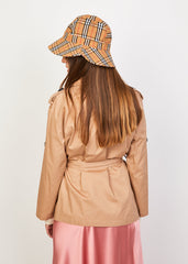 Gabardina trench coat mujer, chaqueta impermeable ligera, botones, cinturón ajustable, estilo clásico, acabado suave, look elegante, color beige, talla L, sofisticada y versátil ✅Entrega 24/48h