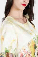 Vestido satinado estampado