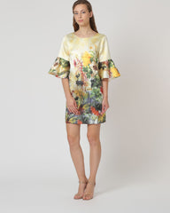 Vestido satinado estampado