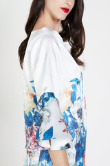 Vestido satinado estampado
