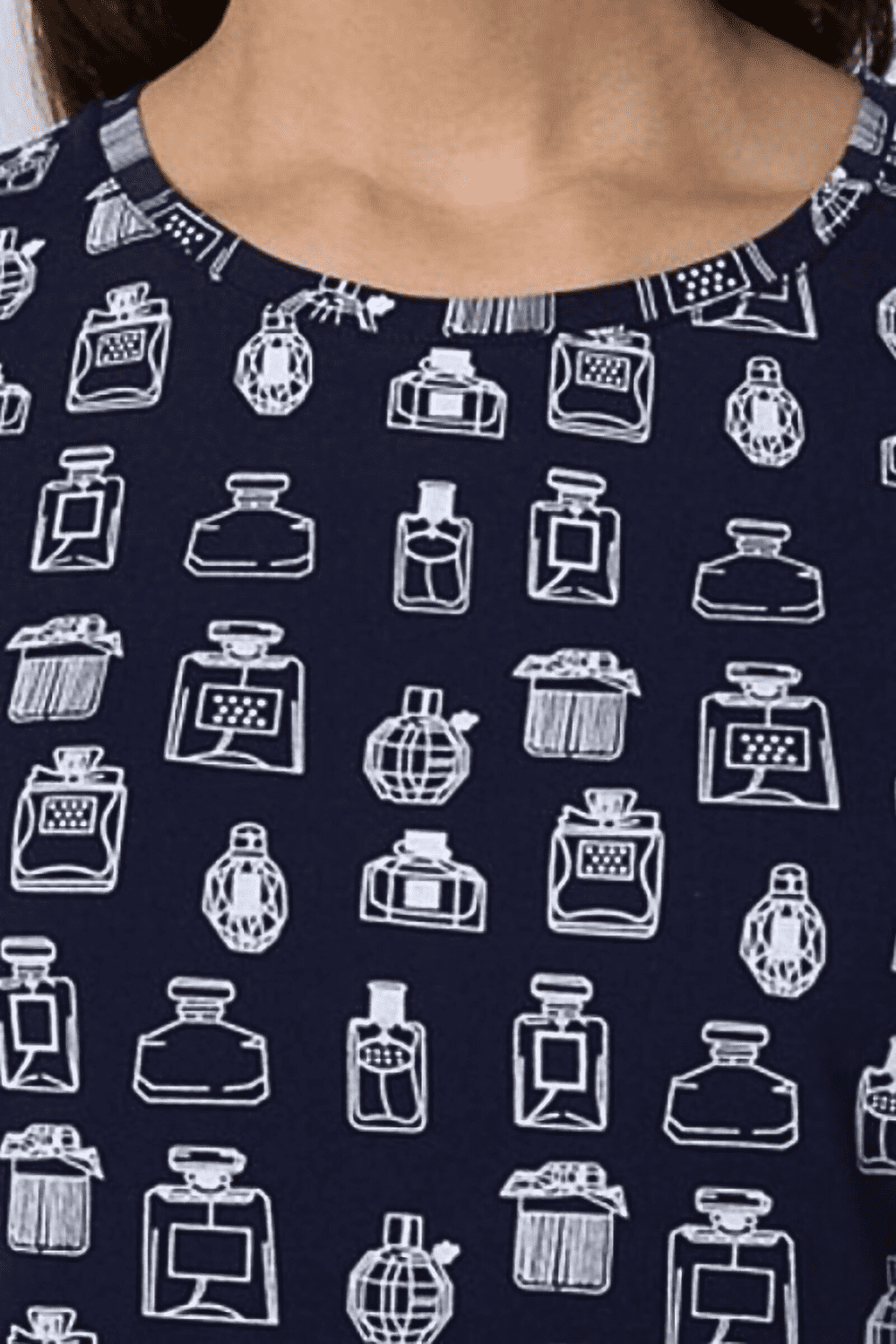 Camiseta mujer, t-shirt, blusa casual Anany AN-260156, manga corta, cuello redondo amplio, estampado original, cómoda, juvenil, talla 38, versátil, color azul, look diario, fácil de combinar, ✅Entrega 24/48h