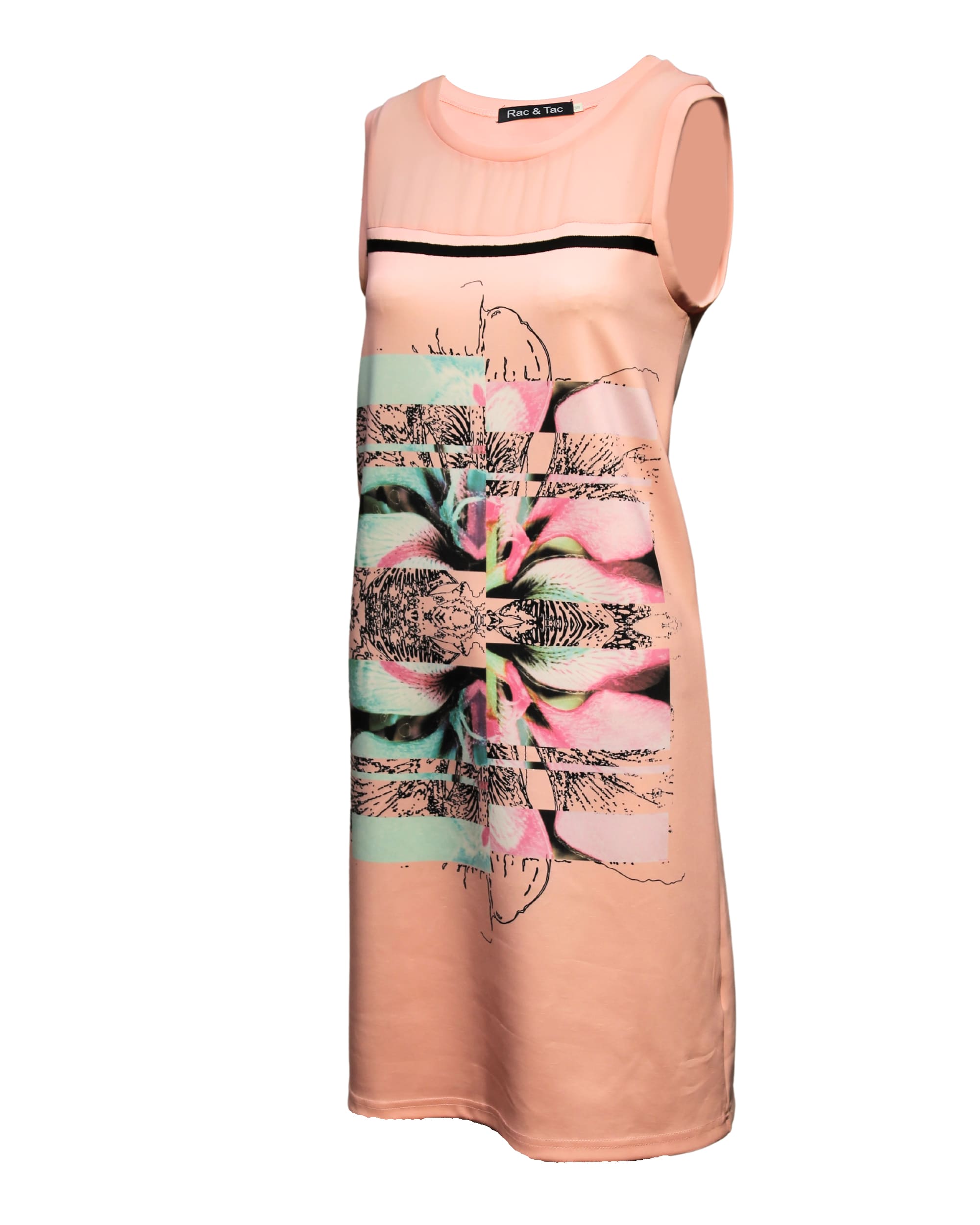 Vestido recto sin mangas