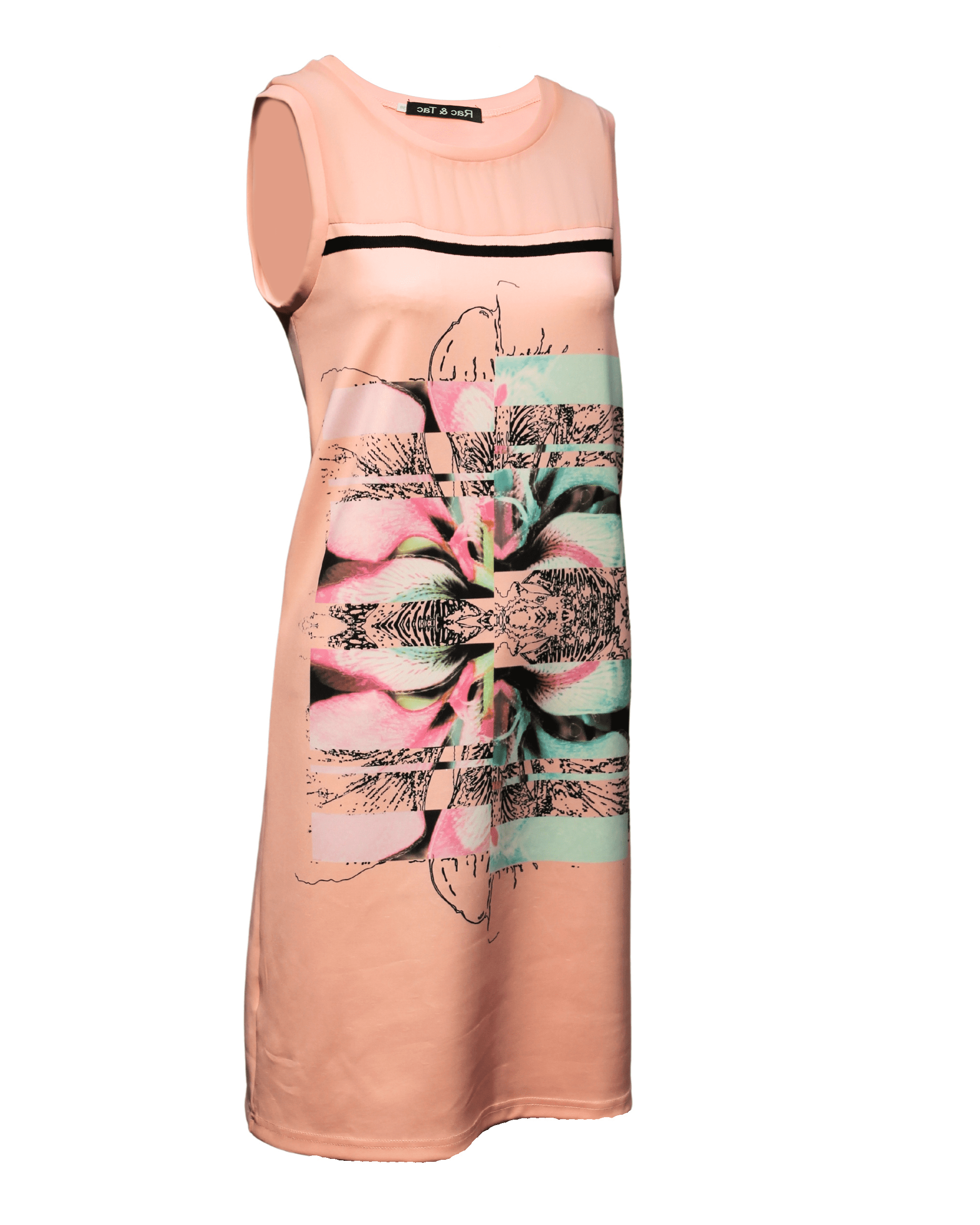 Vestido recto sin mangas