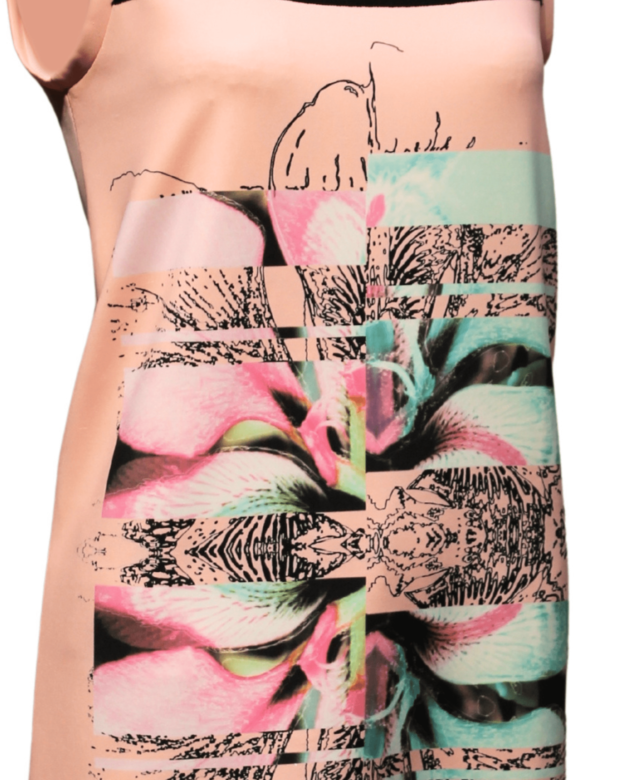 Vestido recto sin mangas