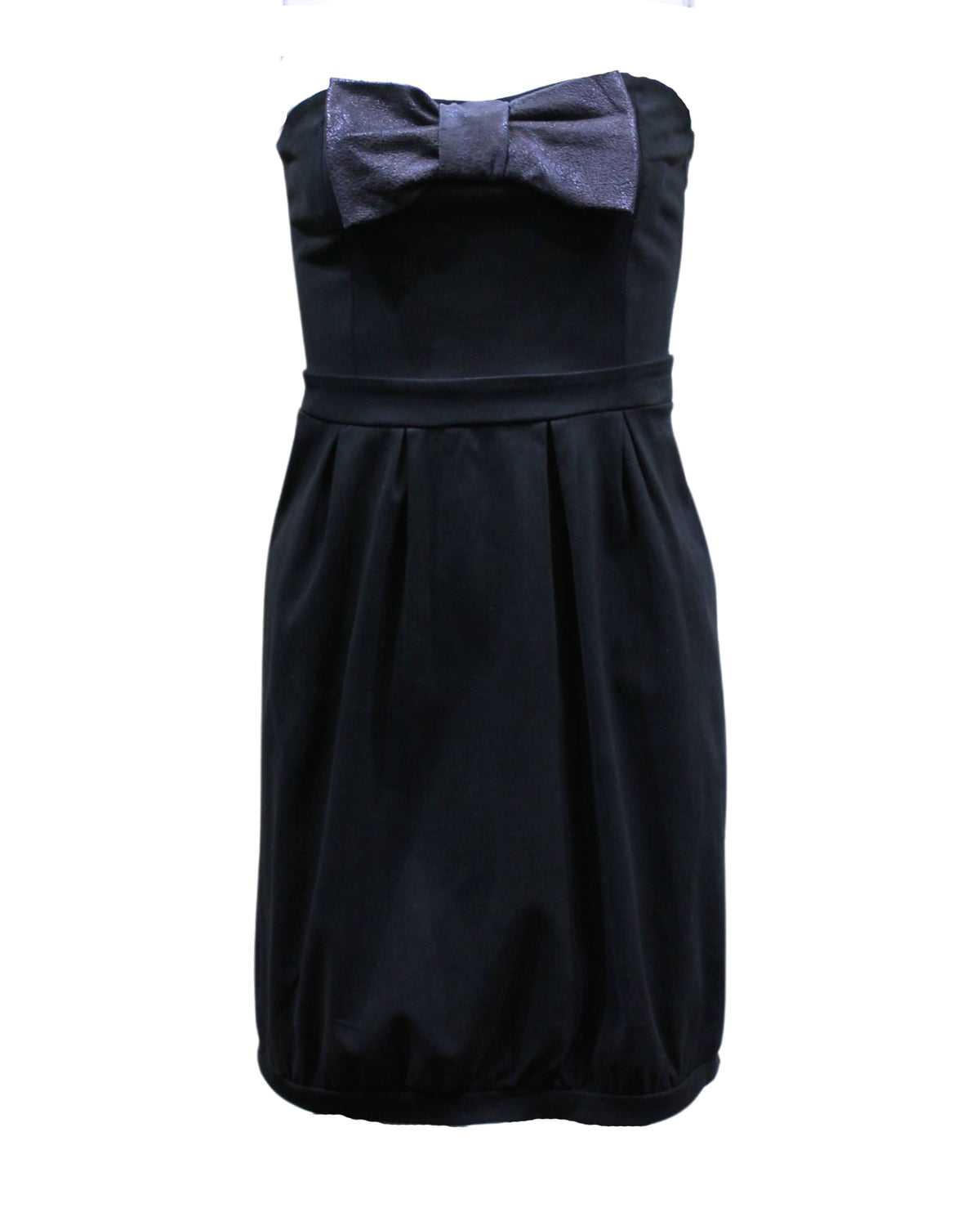 Vestido elegante strapless lazo superior falda globo outfit dress noche evento sofisticado, diseño atemporal cómodo, color negro, talla S, ideal fiesta boda coctel ✅Entrega 24/48h