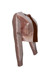 Chaqueta corta satinada