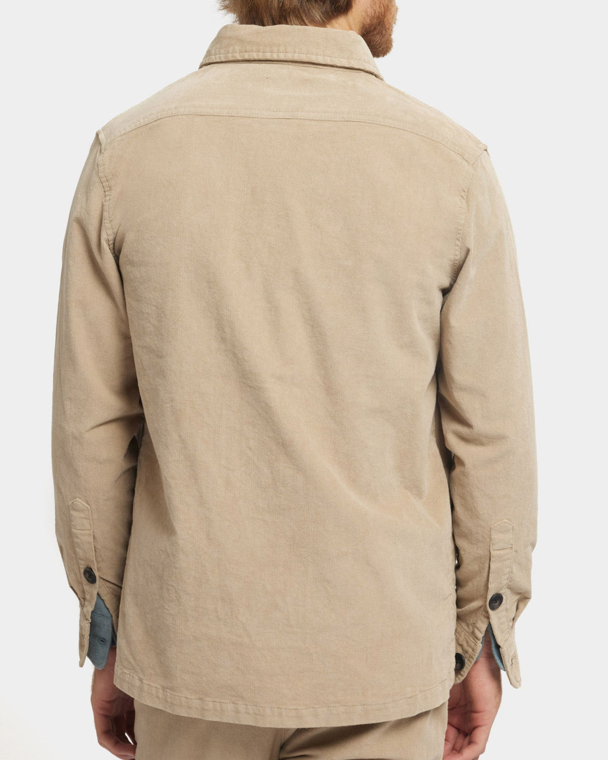 Camisa hombre micropana camisa casual blusa algodón manga larga regular bolsillos delanteros cierre botones cuello clásico talla L color beige versátil y cómoda para otoño-invierno ✅Entrega 24/48h