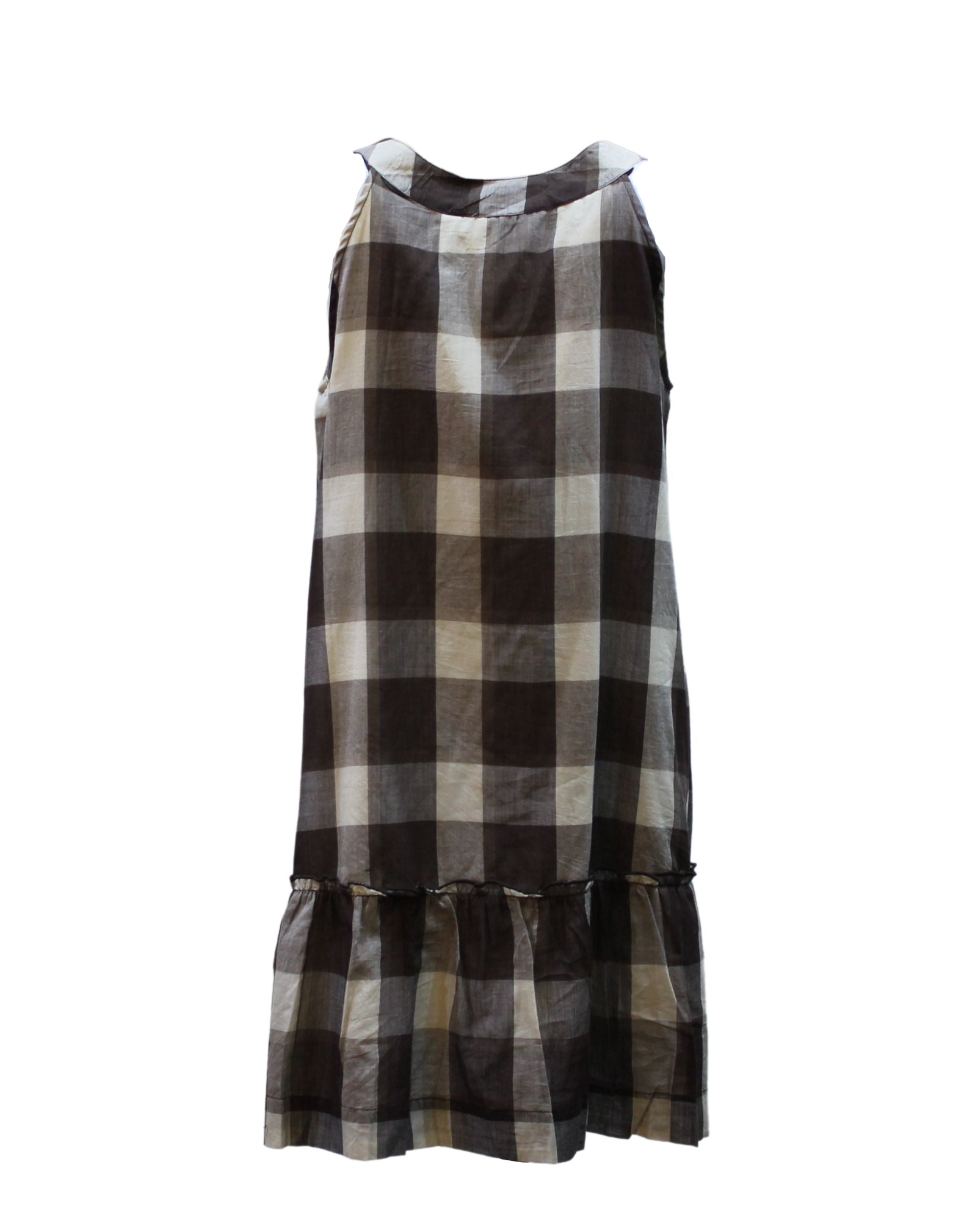 Vestido estampado de cuadros