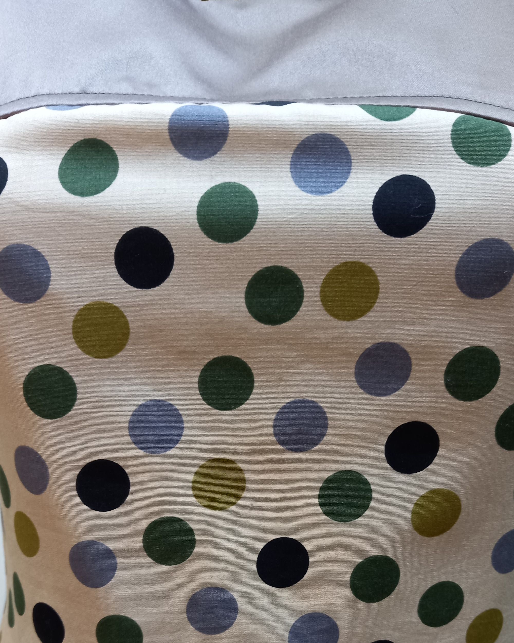 Vestido recto mujer, dress bicolor lunares, manga corta, bolsillos delanteros, parte superior lisa, cómodo, versátil, viscosa, cierre lágrima trasera, talla 36, beige y multicolor ✅Entrega 24/48h