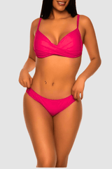 Bikini clásico mujer, traje de baño, bañador dos piezas, tirantes ajustables, realce natural, tejido suave, cómodo, estilo elegante y vibrante, fucsia, talla 38 disponible, ideal playa piscina ✅Entrega 24/48h
