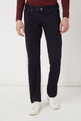 Pantalón largo slim hombre, jeans vaqueros denim, modelo War Wolf F268, azul marino, cinco bolsillos, cómodo, resistente, cierre cremallera botón, ideal casual, talla L, versátil, clásico ✅Entrega 24/48h