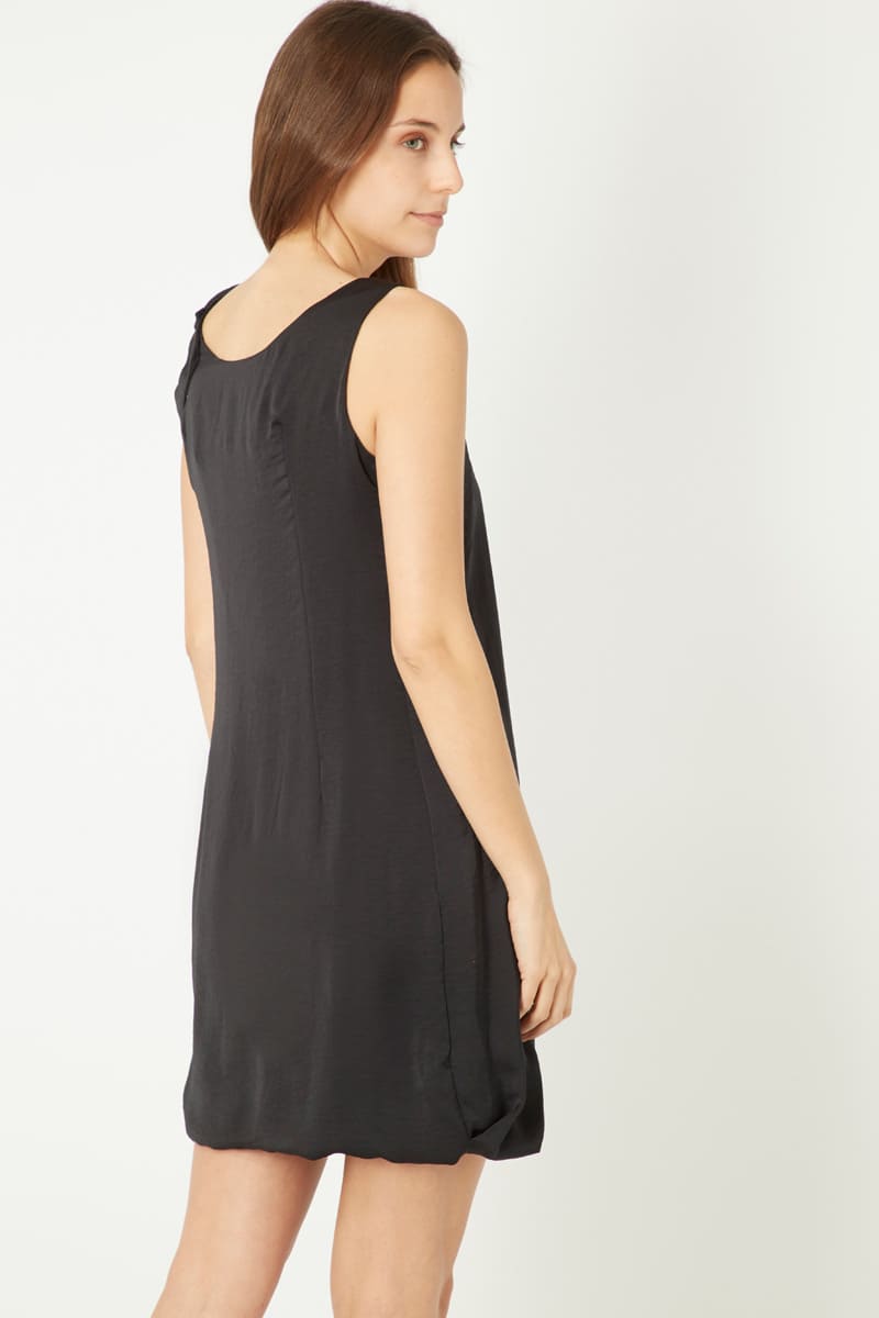 Vestido corto elegante, dress asimétrico, outfit drapeado, hombro lazo, tejido suave, moderno, cómodos, exclusivo, color negro, talla L, ideal eventos y cenas, look sofisticado, fácil combinar ✅Entrega 24/48h
