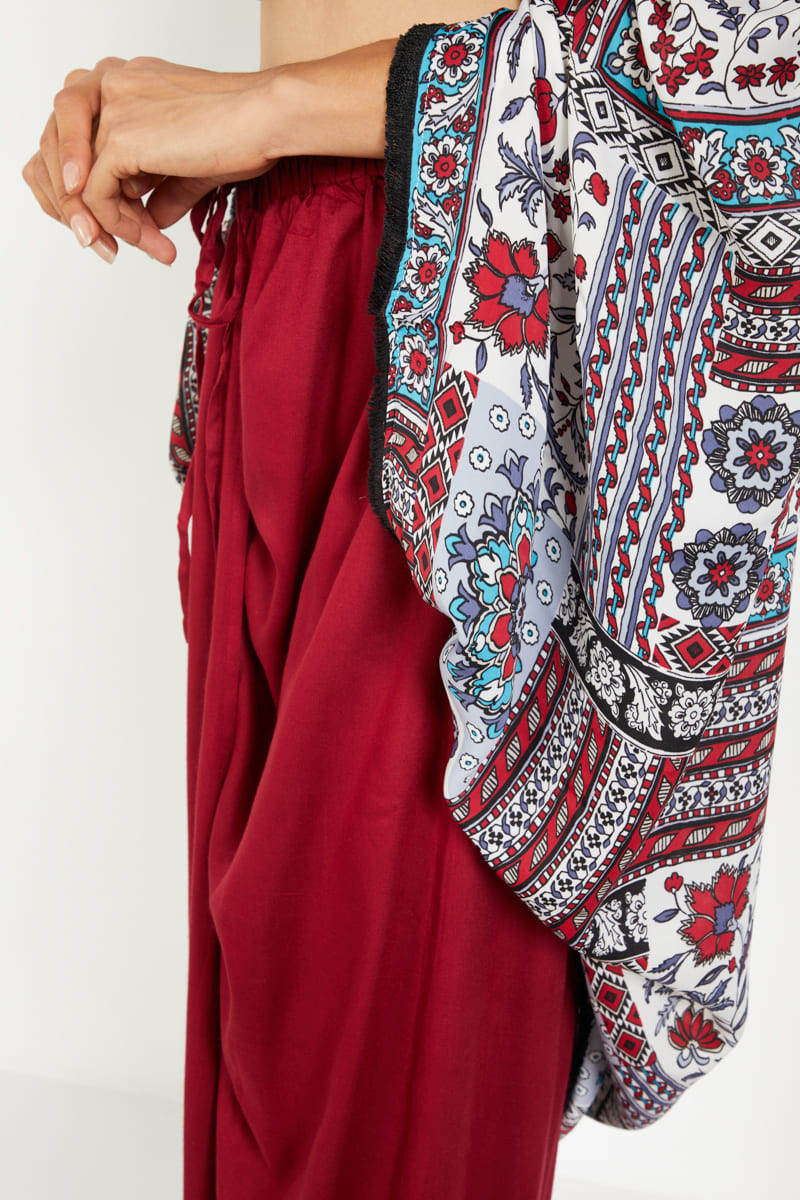 Kimono mujer, chaqueta ligera, estampado floral, viscosa, manga 3/4, flecos decorativos, estilo boho chic, corte holgado, color multicolor, talla L, look versátil ideal primavera-verano, cómodo y estiloso ✅Entrega 24/48h