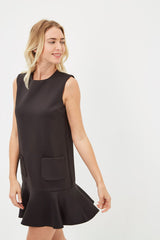 Vestido Mujer Sin Mangas, Dress Elegante, Corte Recto, Tela Suave, Falda Vuelo Bajo, Bolsillos Frontales, Estilo Minimalista, Color Negro, Talla L, Cómodo y Versátil, Ideal Oficina y Eventos ✅Entrega 24/48h