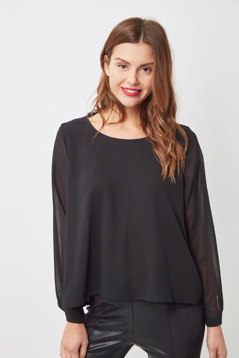 Blusa escotada en la espalda