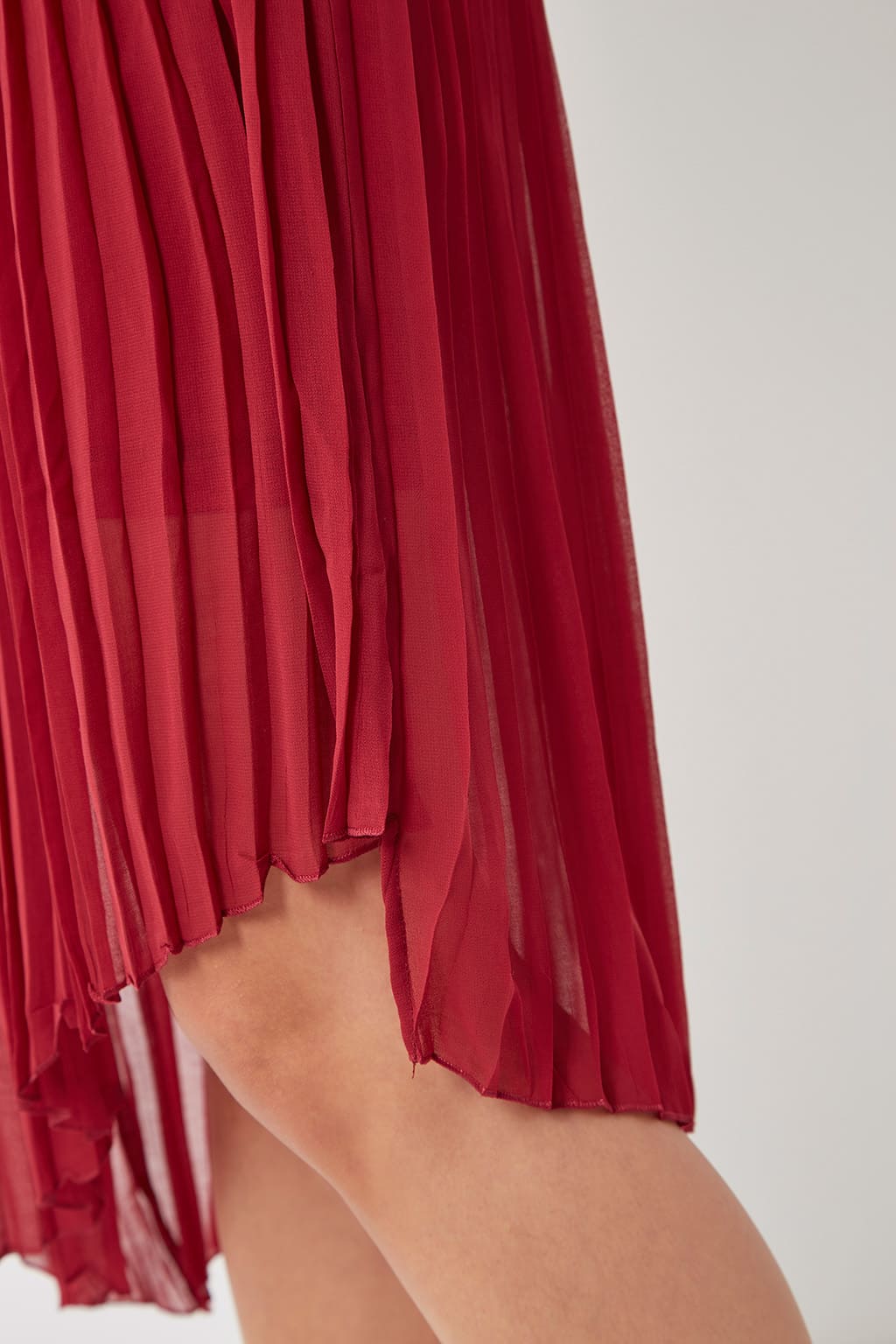 Falda midi mujer, skirt plisada asimétrica, elegante, ligera, fluida, corte midi, estilo sofisticado, movimiento fluido, fácil combinar, color rojo, talla L, versátil oficina o eventos ✅Entrega 24/48h