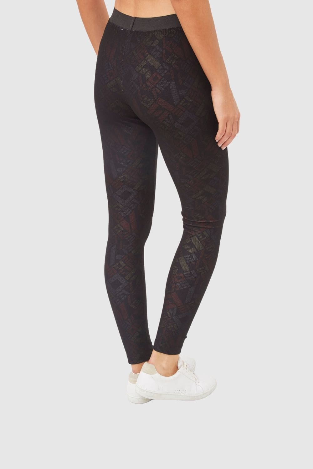 Leggin mujer estampado texturizado negro, poliéster elástico, diseño cómodo y versátil, pantalón ajustado, moda casual, talla 38 disponible, ideal para outfits urbanos, fácil de combinar ✅Entrega 24/48h