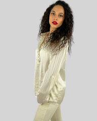 Blusa satinada de rayas