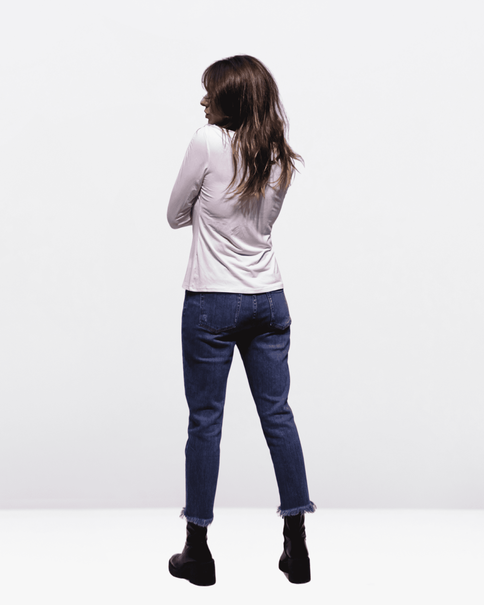Blusa mujer hombros descubiertos manga larga top elegante tejido suave corte recto estilo casual rosa claro talla 38 versátil y cómoda ideal outfits urbanos ✅Entrega 24/48h