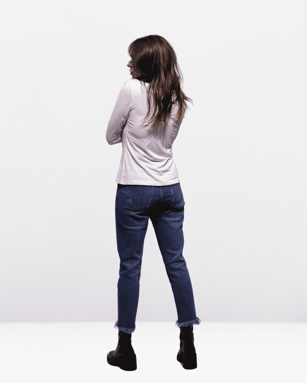 Blusa mujer hombros descubiertos manga larga top elegante tejido suave corte recto estilo casual rosa claro talla 38 versátil y cómoda ideal outfits urbanos ✅Entrega 24/48h