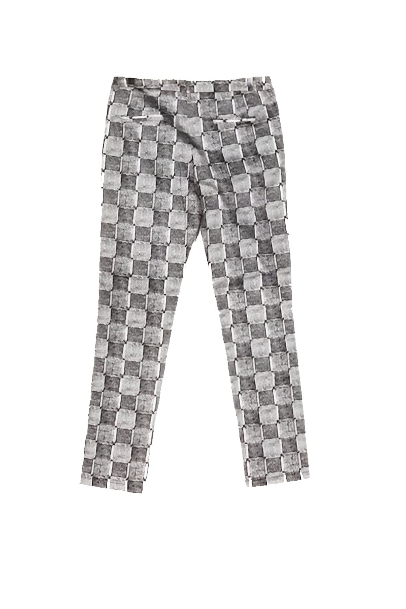 Pantalón slim mujer, pantalones ajustados, diseño cuadros, bolsillos delanteros y traseros, cierre cremallera broche, tejido plano, estilo moderno, color gris, talla 38, cómodo versátil elegante ✅Entrega 24/48h