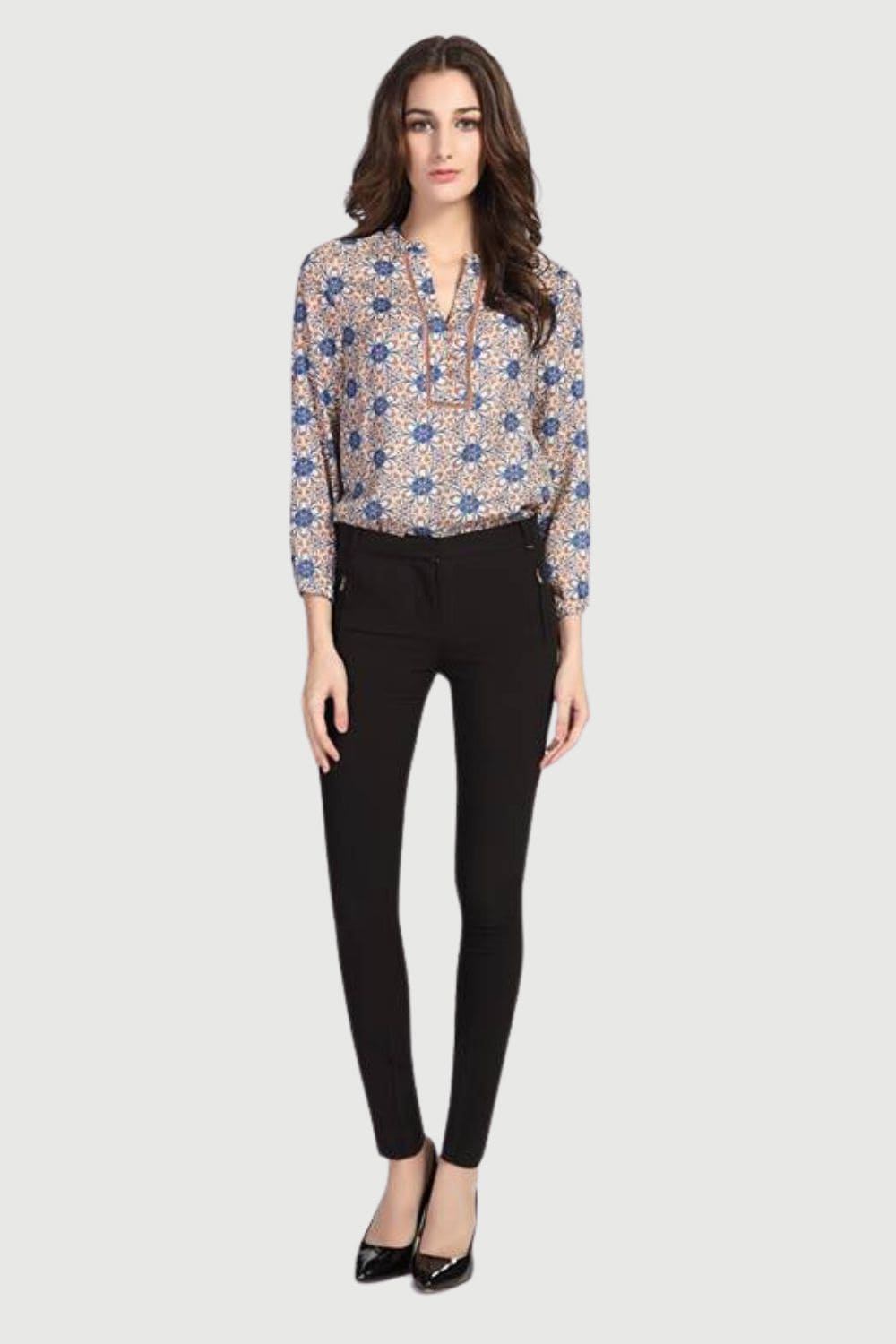 Pantalón pitillo largo mujer, leggings slim fit, cierre botón cremallera, bolsillos delanteros traseros, largo tobillero, color negro, talla 38, cómodo versátil estilo casual elegante trabajo oficina ✅Entrega 24/48h