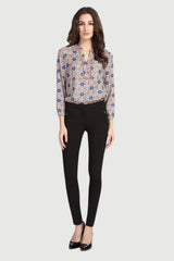 Pantalón pitillo largo mujer, leggings slim fit, cierre botón cremallera, bolsillos delanteros traseros, largo tobillero, color negro, talla 38, cómodo versátil estilo casual elegante trabajo oficina ✅Entrega 24/48h