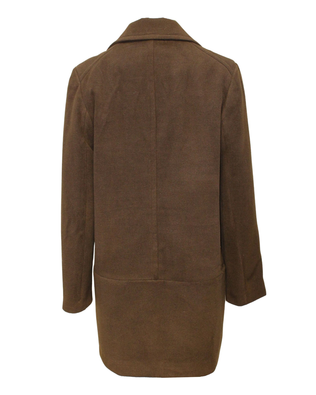 Abrigo mujer, coat, outerwear, doble botonadura cruzada, solapa clásica, lana suave, corte recto, estilo sofisticado, color marrón, talla 38, look elegante y cálido, versátil oficina y urbano, ✅Entrega 24/48h