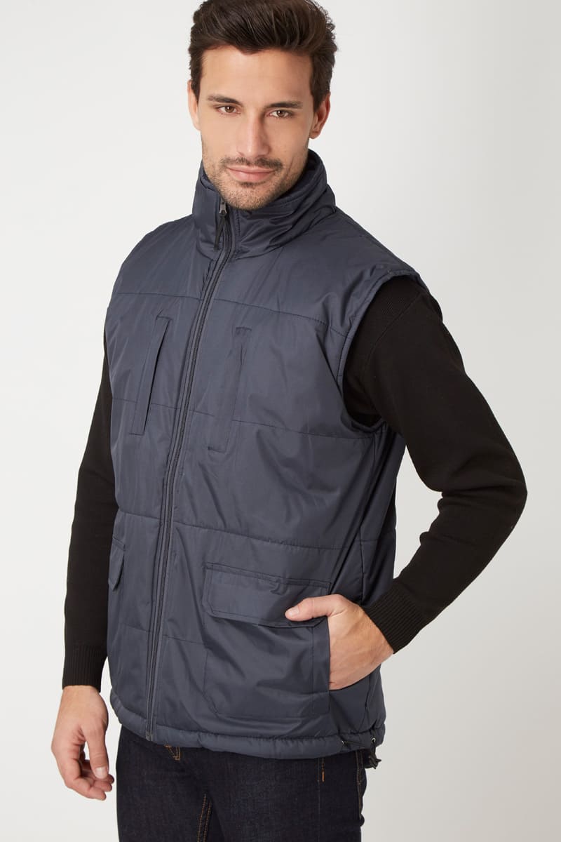 Chaleco acolchado ligero mujer hombre unisex estilo urbano moderno bolsillos funcionales aislamiento térmico cierre cremallera cómodo talla M azul marino abrigo casual viaje otoño invierno ✅Entrega 24/48h