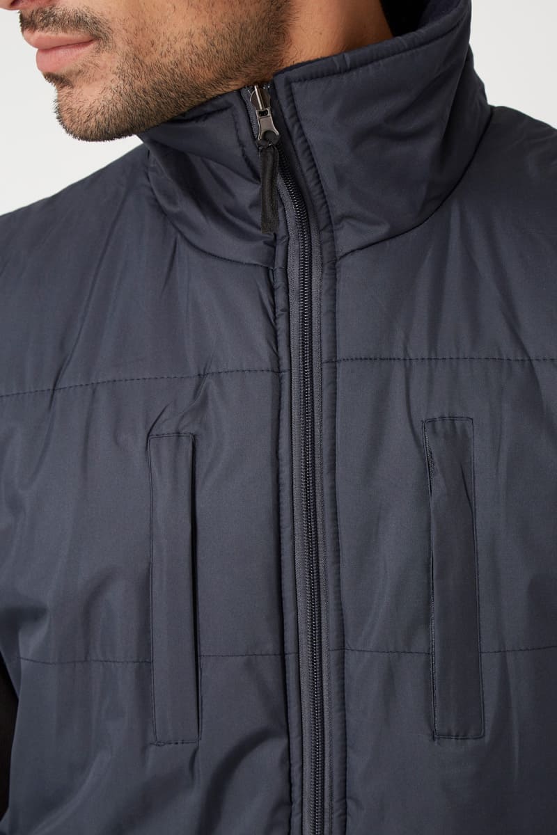 Chaleco acolchado ligero mujer hombre unisex estilo urbano moderno bolsillos funcionales aislamiento térmico cierre cremallera cómodo talla M azul marino abrigo casual viaje otoño invierno ✅Entrega 24/48h