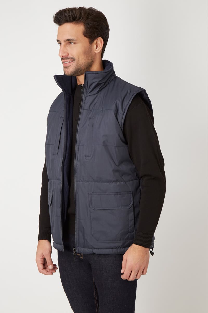 Chaleco acolchado ligero mujer hombre unisex estilo urbano moderno bolsillos funcionales aislamiento térmico cierre cremallera cómodo talla M azul marino abrigo casual viaje otoño invierno ✅Entrega 24/48h