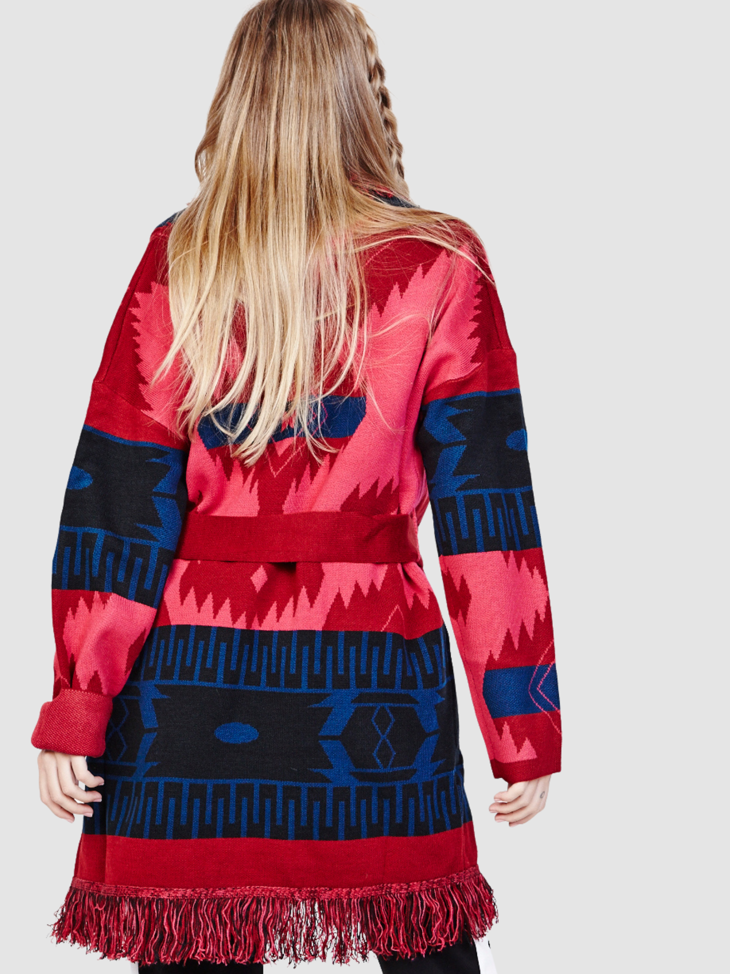 Chaqueta, cardigan estampado étnico, 100% poliéster, corte recto, estilo boho chic, tallas S, M, L, cómoda y versátil. ✅Entrega 24/48h