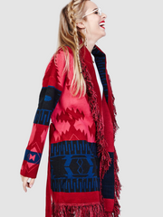 Chaqueta, cardigan estampado étnico, 100% poliéster, corte recto, estilo boho chic, tallas S, M, L, cómoda y versátil. ✅Entrega 24/48h