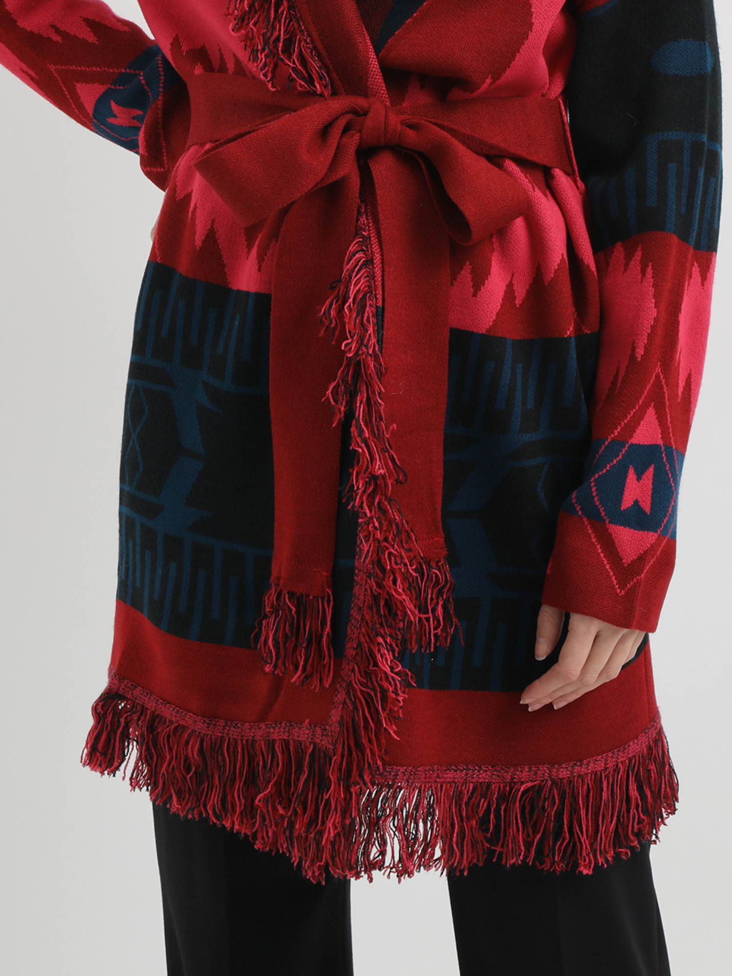 Chaqueta, cardigan estampado étnico, 100% poliéster, corte recto, estilo boho chic, tallas S, M, L, cómoda y versátil. ✅Entrega 24/48h